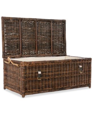 JONATHAN Y Caden 46'' Wicker Storage Trunk