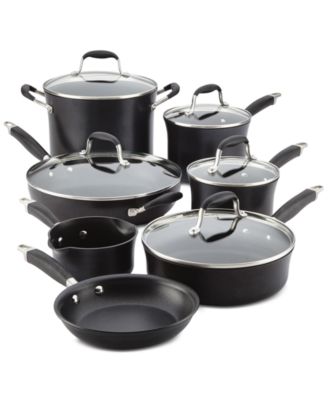Anolon - Advanced 12-Pc. Onyx Hard-Anodized Non-Stick Cookware Set