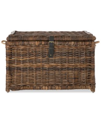 JONATHAN Y Caden 30'' Wicker Storage Trunk