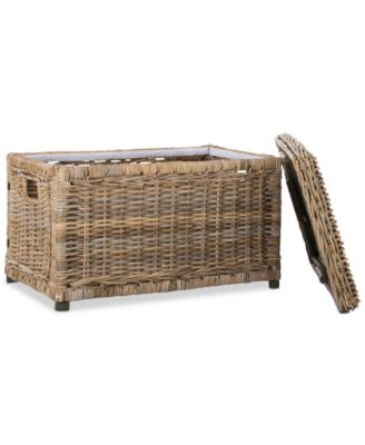 JONATHAN Y Elijah 30'' Wicker Storage Trunk