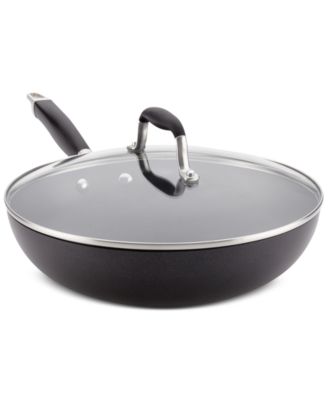 Anolon - Advanced Onyx Hard-Anodized Non-Stick 12" Ultimate Pan & Lid