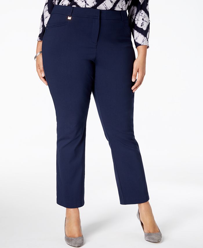 Pantalon Habillé Noir Pour Femme - JM Collection, Coupe Plus Curvy Fit Taille 16W, Occasion Très Bon état