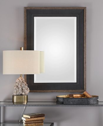Uttermost - Staveley Rustic Black-Framed Mirror