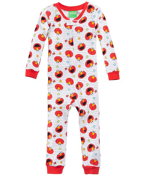 Sesame Street Elmo 1-Pc. Printed Cotton Pajamas, Toddler Boys & Reviews ...