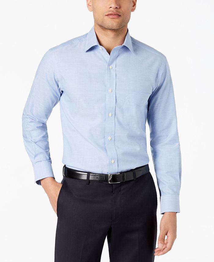 Club Room Men's RegFit Pinpoint Solid Dress Shirt, Created for Macy's