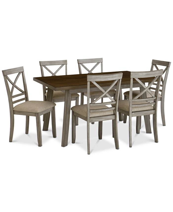 Furniture Fairhaven Dining Furniture, 7Pc. Set (Table & 6 Upholstered
