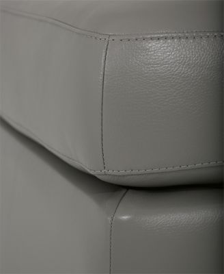 Orid Leather Ottoman, Created for Macy's