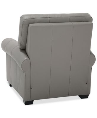 Orid 36" Leather Roll Arm Pushback Recliner, Created for Macy's