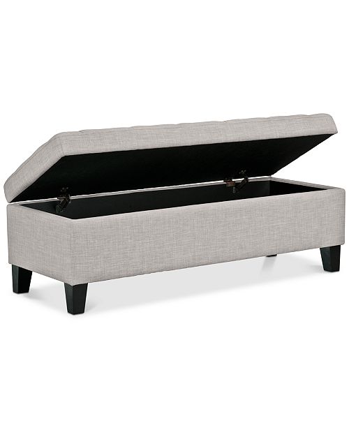 Furniture Closeout! Monroe Upholstered Storage Bench, Created for Macy