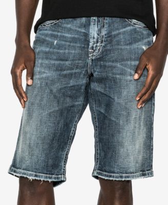 silver jean shorts mens