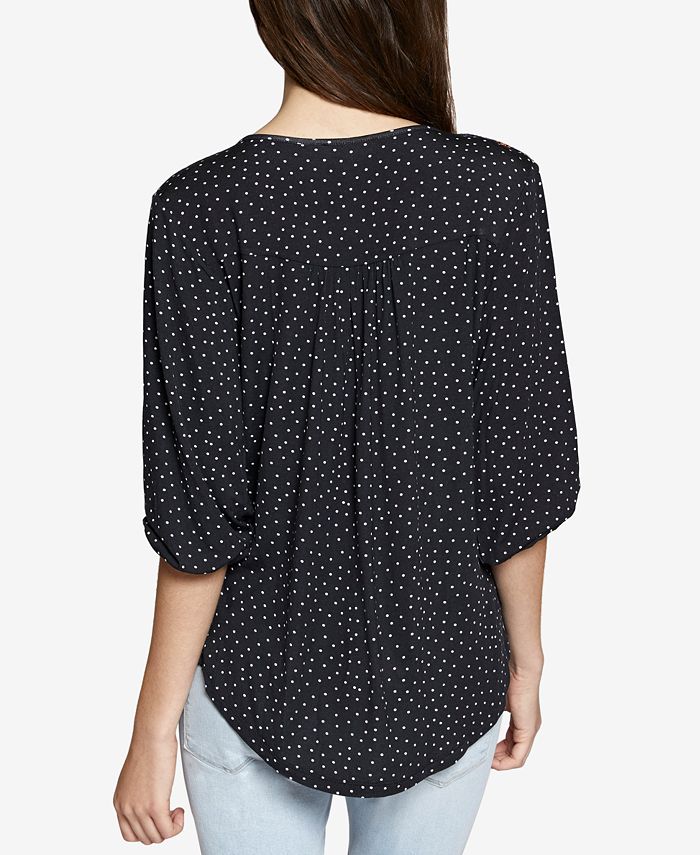 Sanctuary Anabelle Embroidered Polka-Dot Top - Macy's