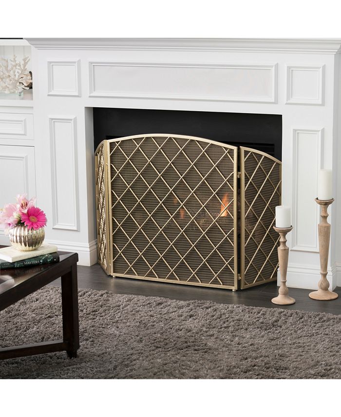 Noble House - Three Panel 29'' Fireplace Screen, Quick Ship
