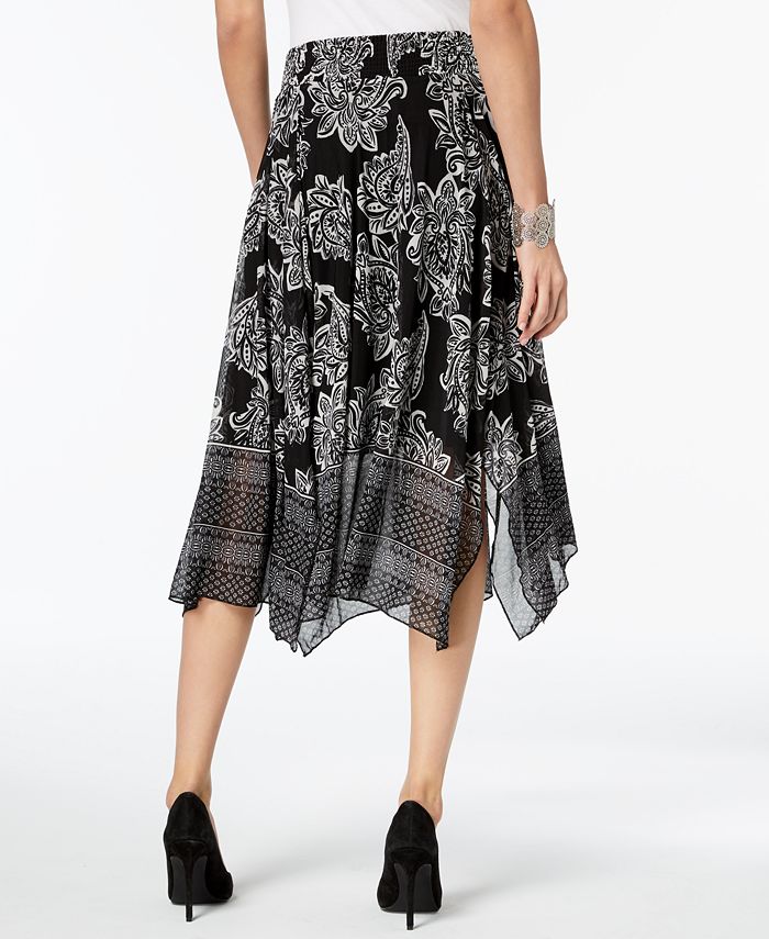 JM Collection Printed Mesh Skirt, Created for Macy's & Reviews - Skirts ...