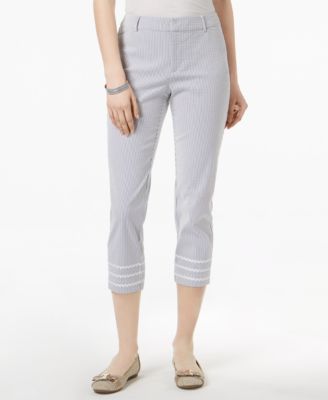 Charter Club - Tummy-Control Seersucker Pants