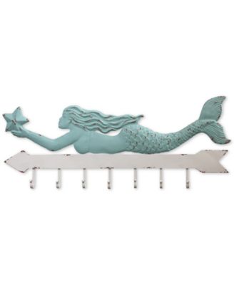 3R Studio - Metal Mermaid Coat-Hook Wall Hanging