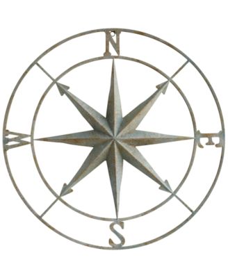 3R Studio - Round Metal Compass Wall D&eacute;cor