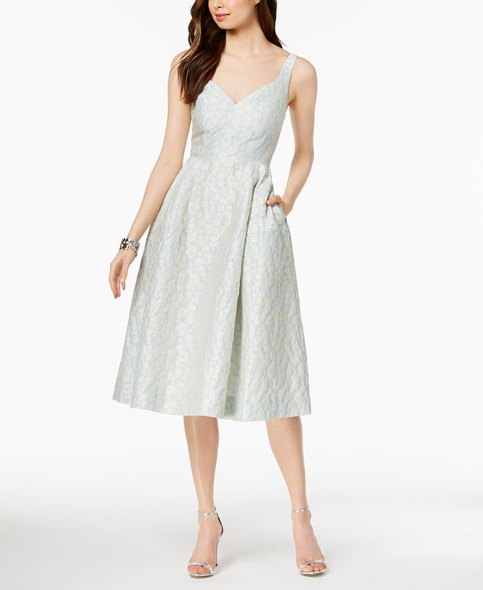 Jill Jill Stuart Jacquard Fit & Flare Midi Dress - Macy's