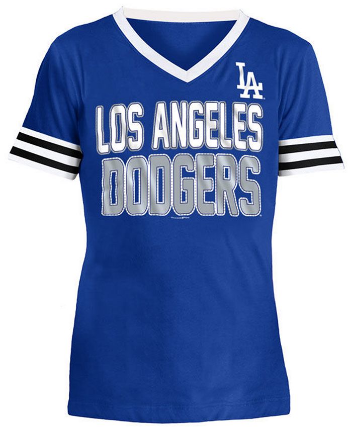 5th & Ocean Los Angeles Dodgers Rhinestone T-Shirt, Girls (4-16