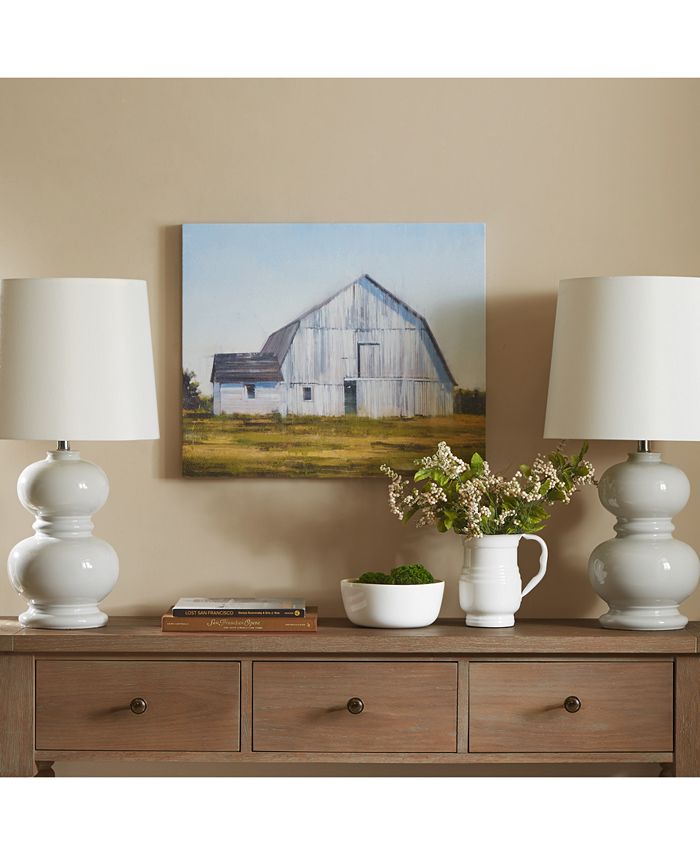 Madison Park - Old White Barn Gel-Coated Canvas Print