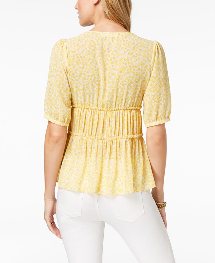 Michael Kors Collage Floral Top, Regular & Petite, Created for Macy's ...