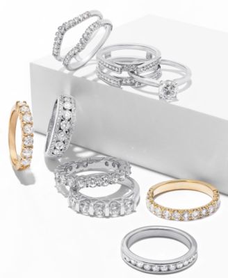 Diamond Channel-Set Solitaire Enhancer Ring Guard (1/2 ct. t.w.) in 14k White Gold