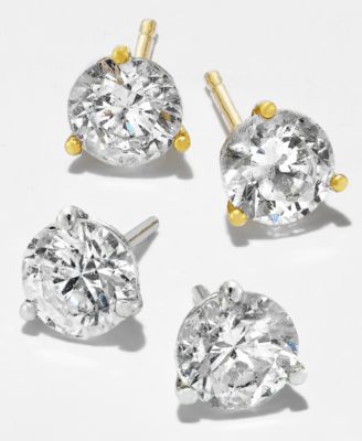Near Colorless Certified Diamond Stud Earrings (1-1/4 ct. t.w.) in 18k White or Yellow Gold