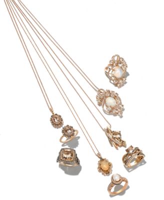 Le Vian Peach Morganite (1-3/4 ct. t.w.) and Diamond (3/4 ct. t.w.) Ring in 14k Rose Gold