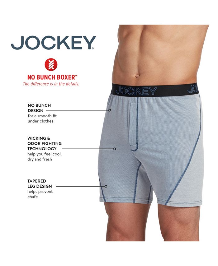 Jockey Men’s 2-Pack Knit No Bunch Boxer - Macy's