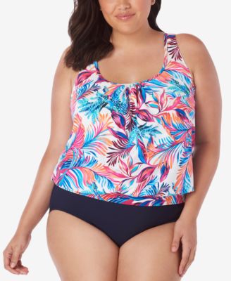 macys plus swimwear