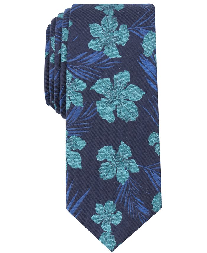 Bar III Men's Heli Floral Skinny Tie, Created for Macy's Macy's