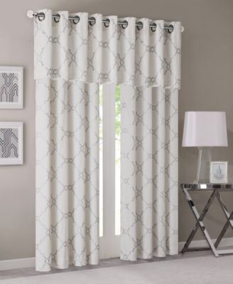 Saratoga Fretwork Print Grommet Top Window Curtain Panel, 50"W x 84"L