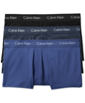 calvin klein cotton stretch 3 pack low rise trunks