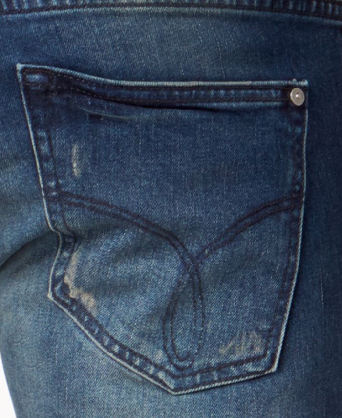 Calvin Klein Jeans Men's Slim-Fit Ripped Jeans & Reviews - Jeans - Men ...