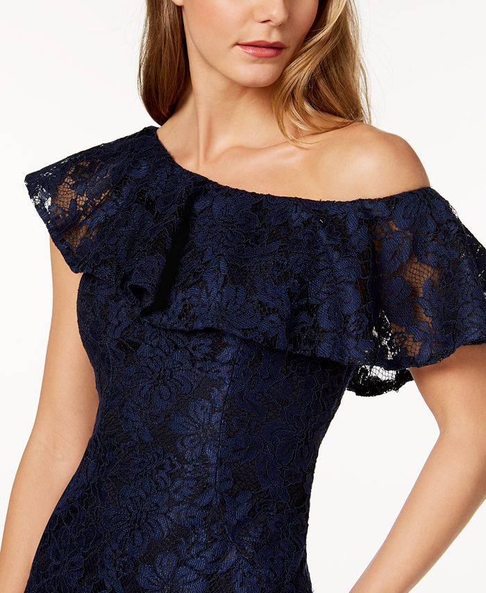 xscape one shoulder gown