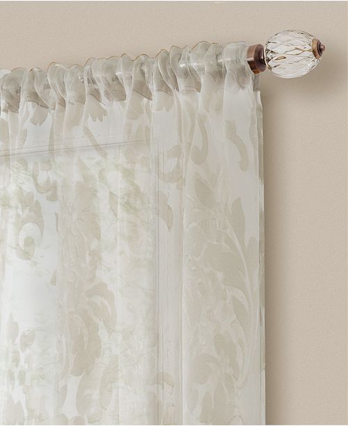 Elrene Valentina 52 X 84 Sheer Jacquard Rod Pocket Curtain Panel