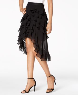 MSK - Ruffled High-Low A-Line Skirt
