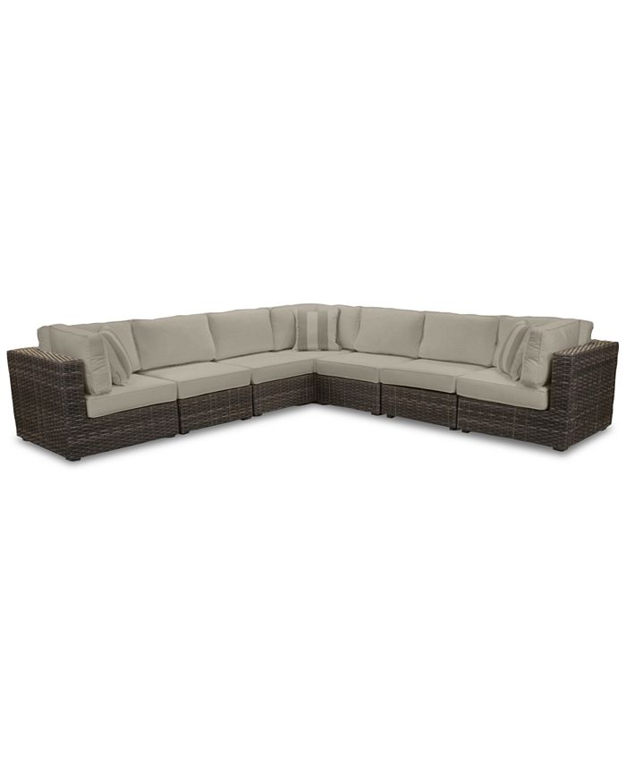 Furniture - Viewport Outdoor 7-Pc. Modular Seating Set (3 Corner Units and 4 Armless Units)