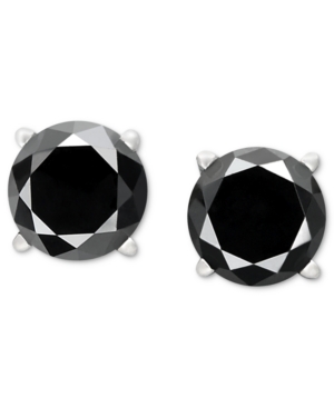 image of Black Diamond Stud Earrings (1-1/2 ct. t.w.) in 14k White Gold