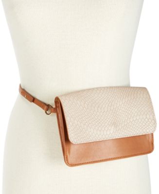 I.N.C. Smooth & Python-Embossed Fanny Pack, Created for Macy's - Macy's