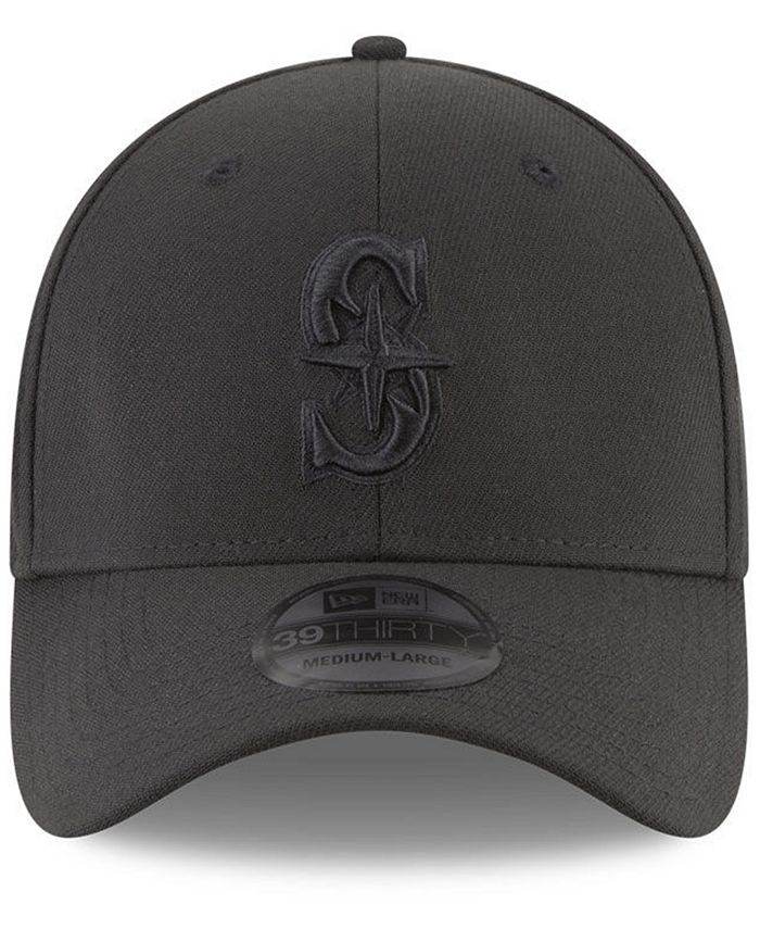 New Era Seattle Mariners Blackout 39THIRTY Cap Macy's