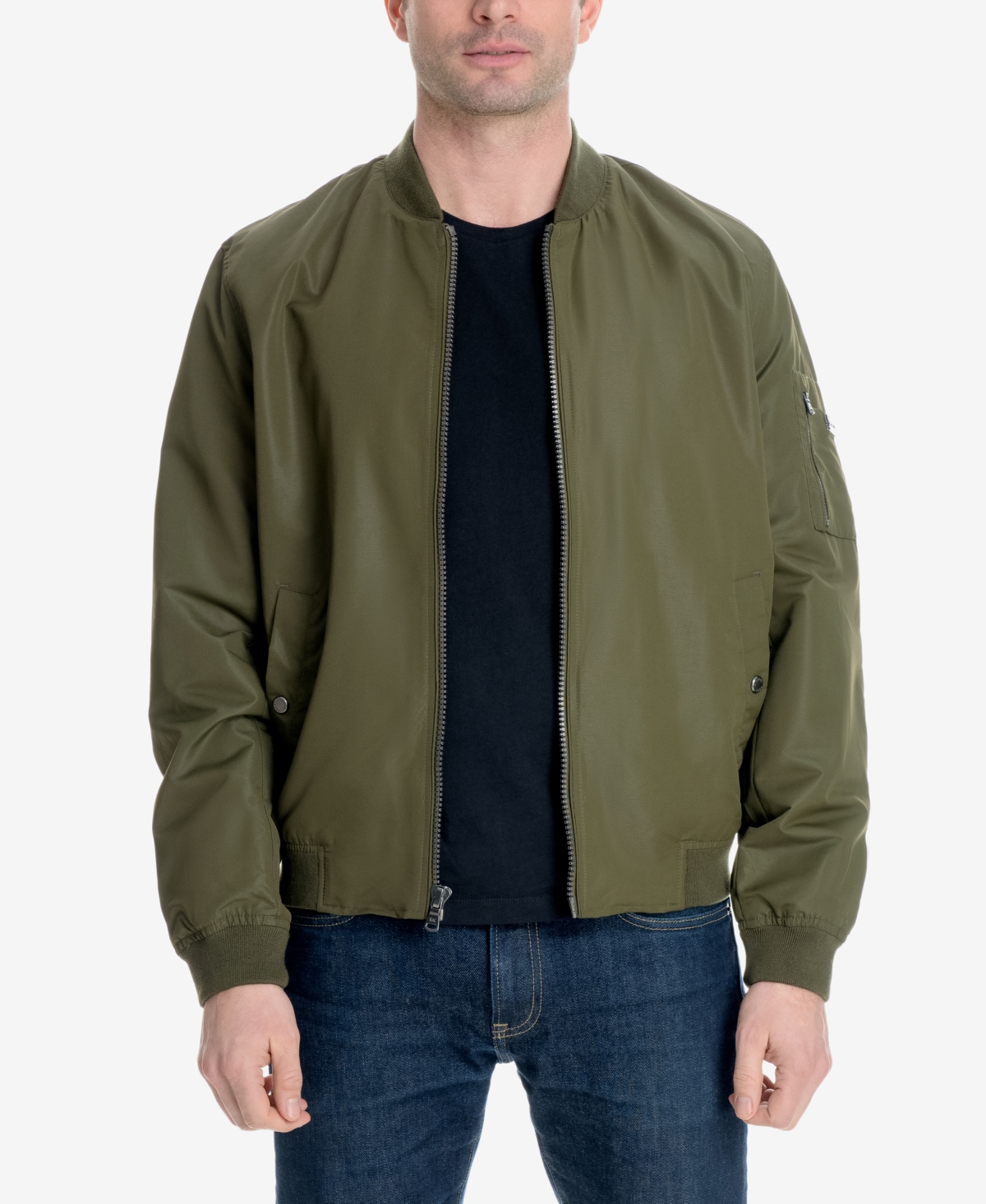 Men's Bomber Jacket, Created for Macy's - Military Olive