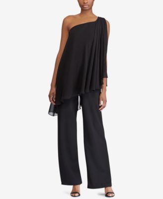 Lauren Ralph Lauren Georgette Overlay Jumpsuit Macy's
