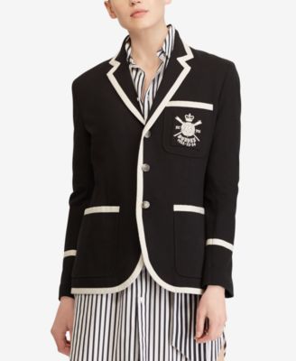 ralph lauren embroidered blazer