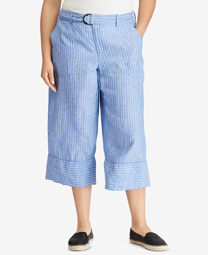 Lauren Ralph Lauren Plus Size Linen Pants - Macy's