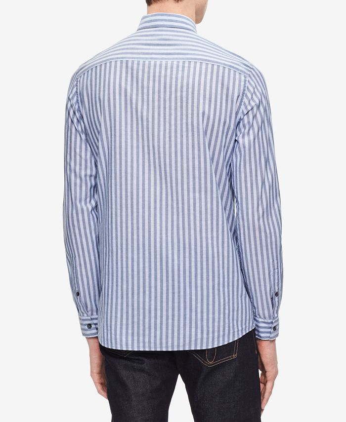 Calvin Klein Men's Washed Stripe Shirt & Reviews - Casual Button-Down ...