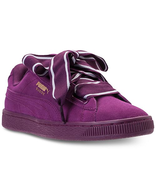 Puma Women S Suede Heart Satin Ii Casual Sneakers From Finish Line Reviews Finish Line Athletic Sneakers Shoes Macy S