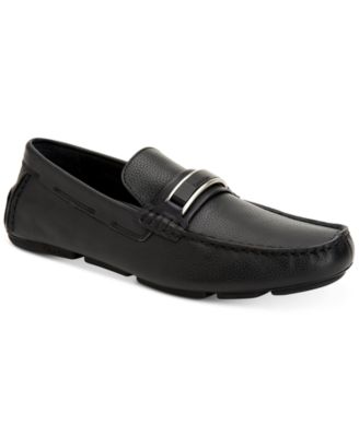 Calvin Klein - Men's Madsen Embossed Tumbled Leather Drivers