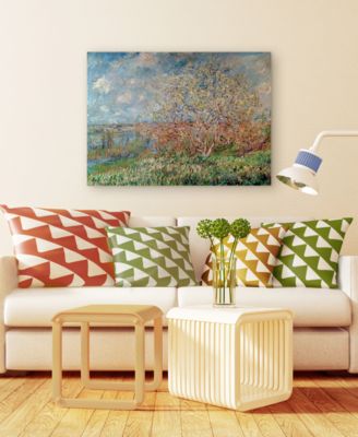 Claude Monet 'Spring 1880' 35" x 47" Canvas Wall Art