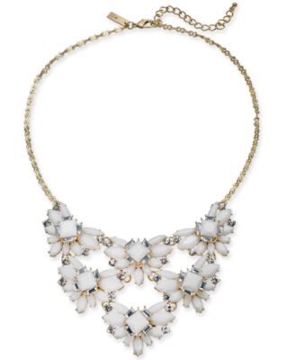 INC International Concepts - Gold-Tone Stone & Crystal Cluster Statement Necklace, 18" + 3" extender