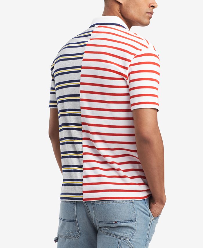 Tommy Hilfiger Men's Paolo Striped Pieced Logo Polo, Created for Macy's ...